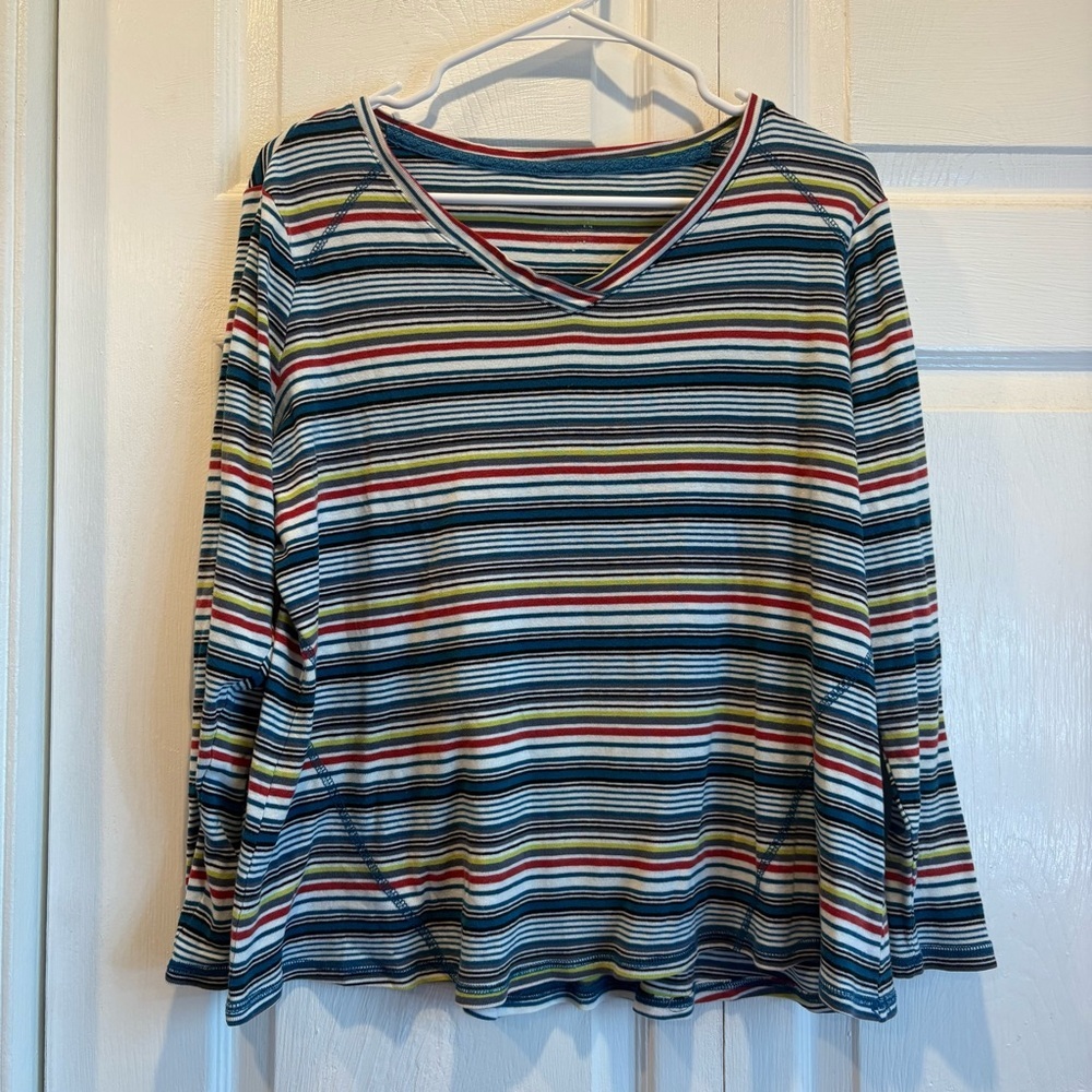 Unbranded Multicolor Striped Long Sleeve T-Shirt - Size Large